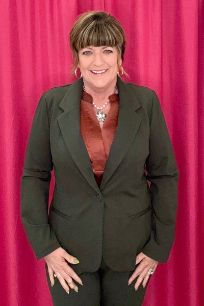 Long Sleeve Fitted Blazer OUTFIT COMPLETER LIVERPOOL 