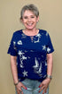 Short Sleeve Nautical V-Neck MISSY TOP SPECIAL SOUTHERN LADY 