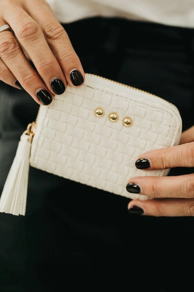 Wynona Woven Wallet-Cream HANDBAGS PRETTY SIMPLE 