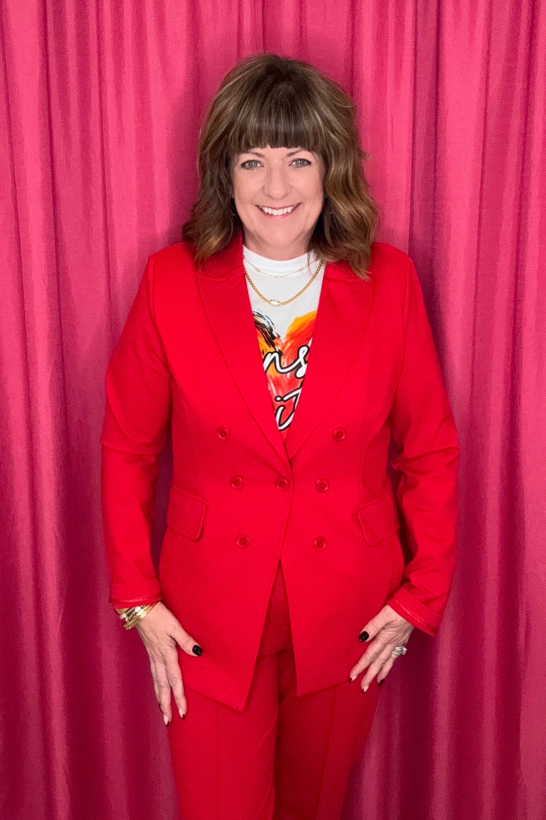 Faux Double Breasted Blazer OUTFIT COMPLETER LIVERPOOL 
