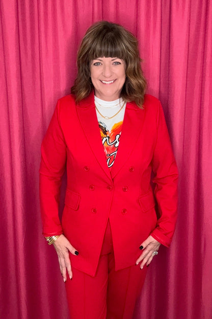 Faux Double Breasted Blazer OUTFIT COMPLETER LIVERPOOL 
