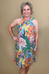 Sleeveless Floral Dress w/Gathered Collar DRESS ZAC & RACHEL 