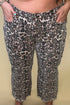 Leopard Printed Pant w/Freyed Ankle BOTTOMS STERLINGKREEK 
