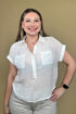 Short Sleeve Top w/Collar & Pockets MISSY TOP SPECIAL ZAC & RACHEL 
