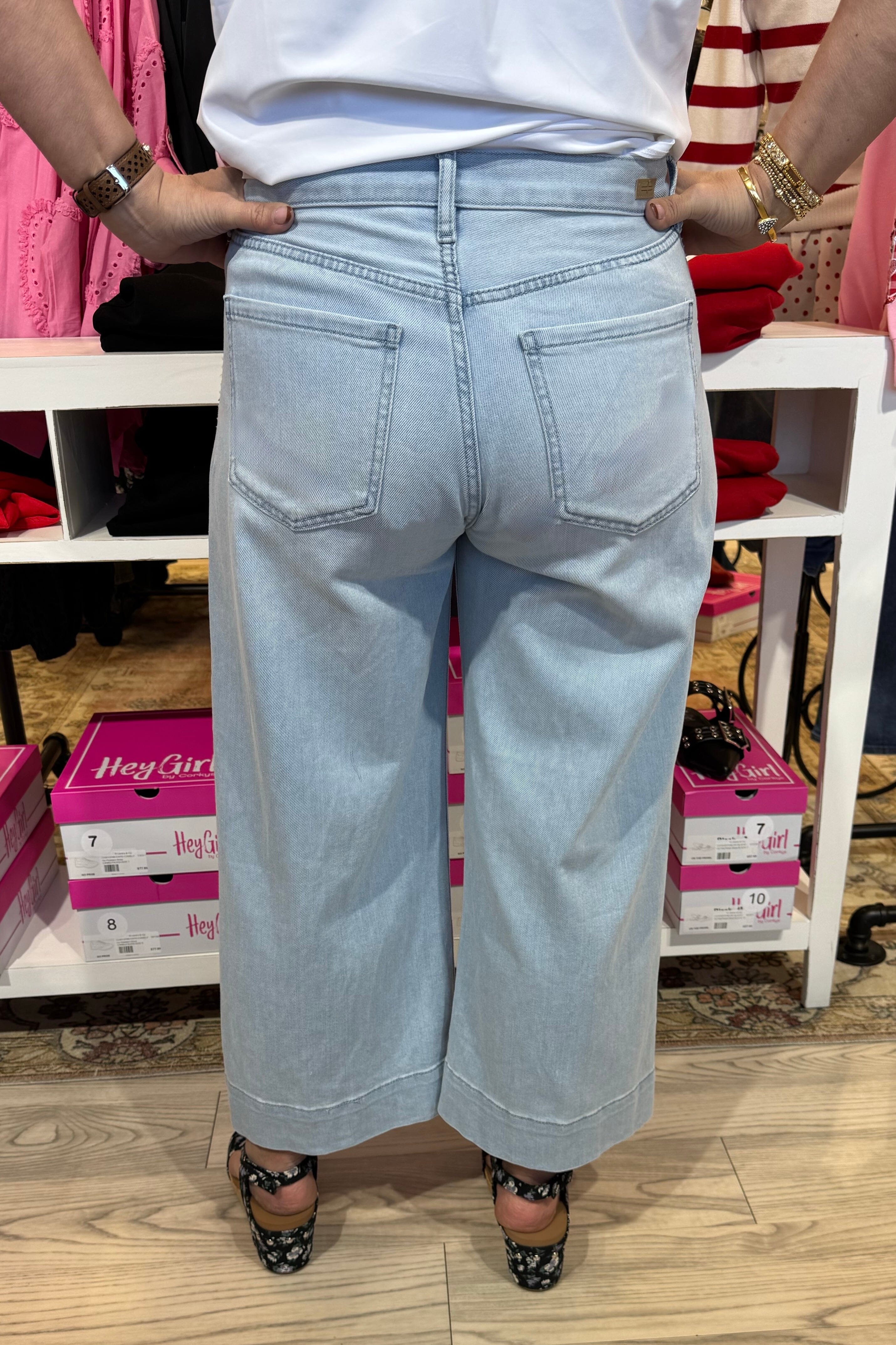 Stride Crop Wide Leg w/Embroidered Side BOTTOMS LIVERPOOL 