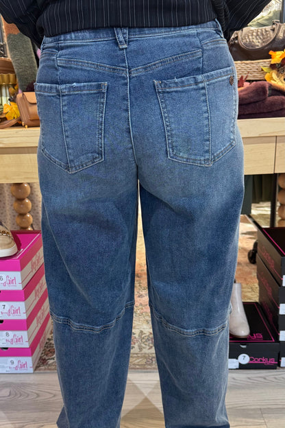Ab Solution Skyrise Relaxed Barrel Leg JEANS DEMOCRACY 