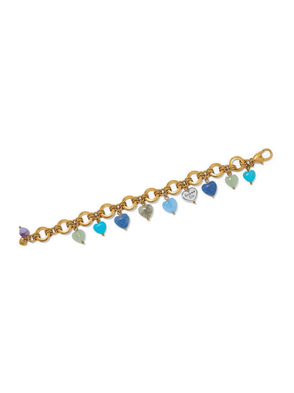 One Heart Multi Heart Bead Link Bracelet BJEWELRY:~~Unassigned~~ Brighton Collectables 