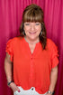 Short Ruffle Sleeve Top MISSY TOP SPECIAL ZAC & RACHEL POPPYRED S 