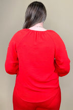 Long SleeveV-Neck w/Sleeve Cutouts MISSY TOP SPECIAL ZAC & RACHEL 