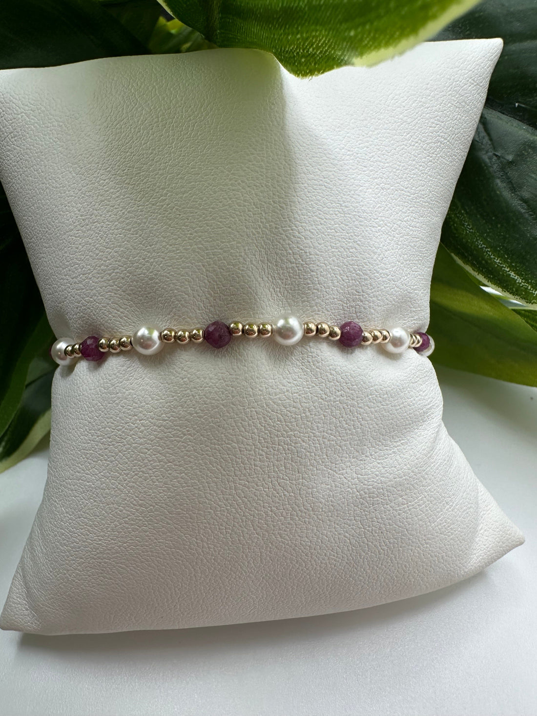Enewton Pearl Sincerity Pattern 4mm Bead Bracelet- Ruby JEWELRY ENEWTON 