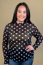 Kick Off Season Black & White Mesh MISSY BASIC KNIT:~~Unassigned~~ STERLINGKREEK 