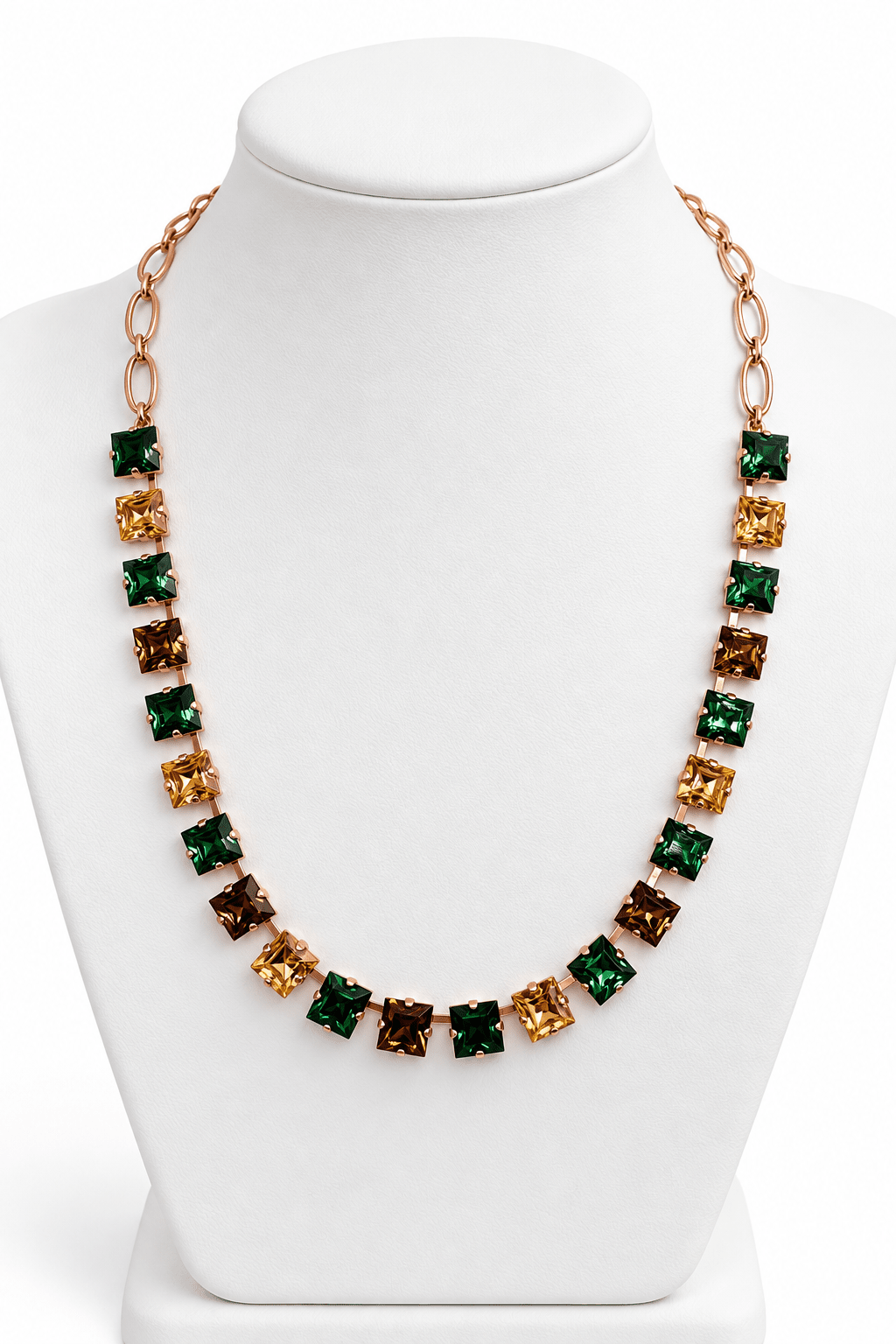 Medium Square Necklace in "The Green Room" - Rose Gold BETTERBRANDJEWELRY:~~Unassigned~~ MICHALSMARIANA 