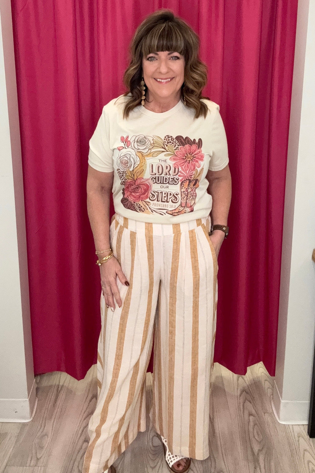 The Lord Guides Our Steps MISSY BASIC KNIT REBELROSE/ATTITUDETEES 