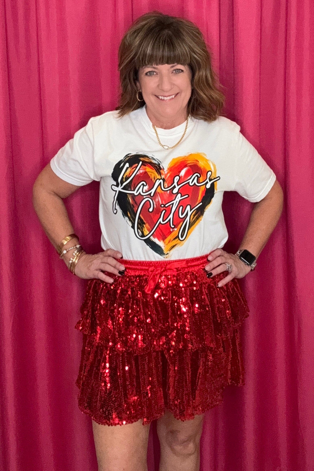 Feel The Fire Sequin Skort BOTTOMS JESS LEA 