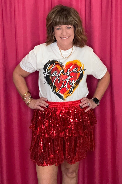 Feel The Fire Sequin Skort BOTTOMS JESS LEA 