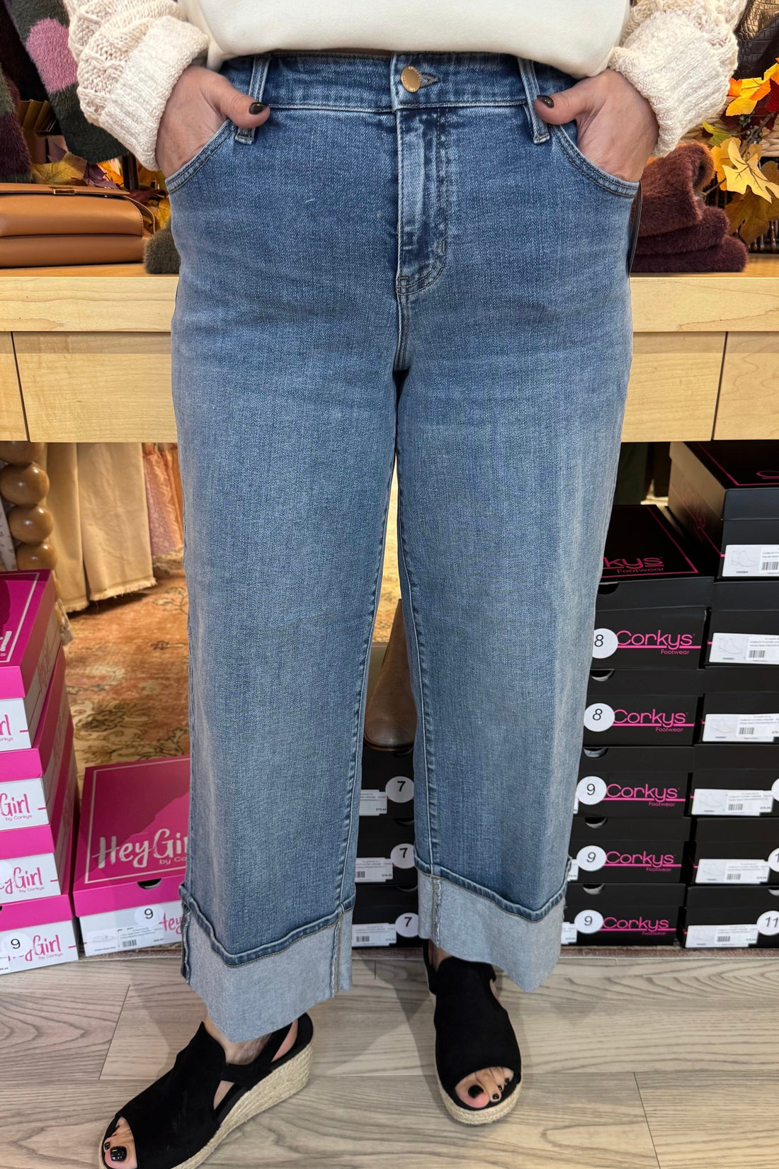 Morgan Cuffed Wide Leg JEANS LIVERPOOL 