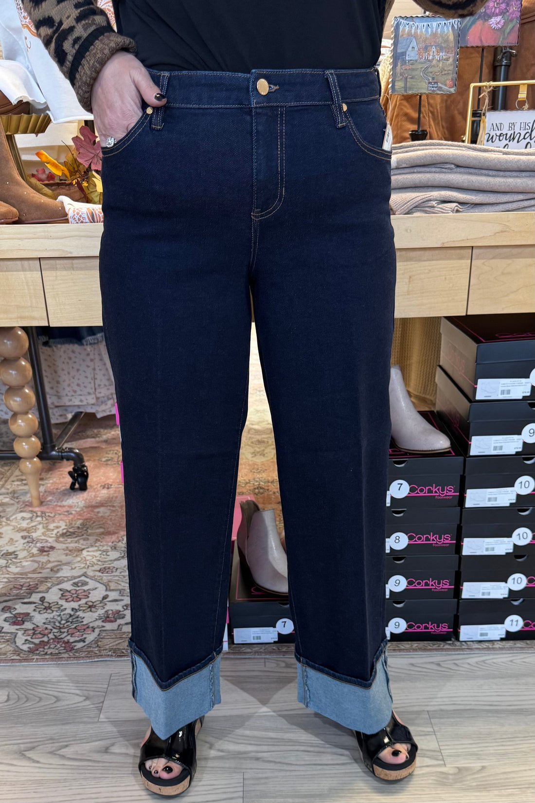 Morgan Cuffed WIde Leg JEANS LIVERPOOL 