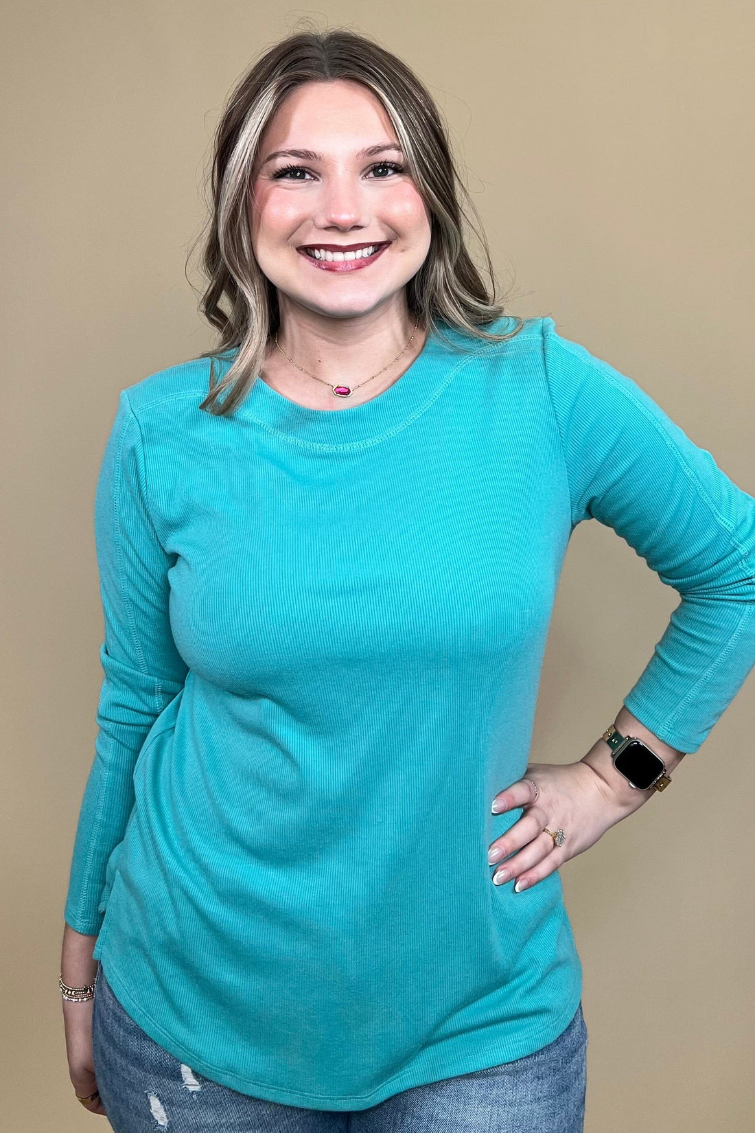 Long Sleeve Round Neck Top MISSY TOP SPECIAL SOUTHERN LADY