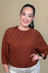3/4 Sleeve Grid Stitch Sweater MISSY TOP SPECIAL:~~Unassigned~~ DEMOCRACY 