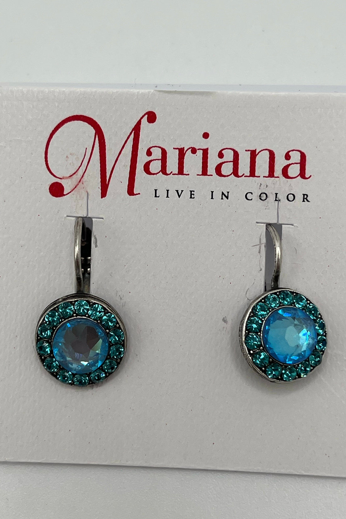 Medium Pavé Leverback Earrings &quot;Tranquil&quot; BETTERBRANDJEWELRY Mariana 