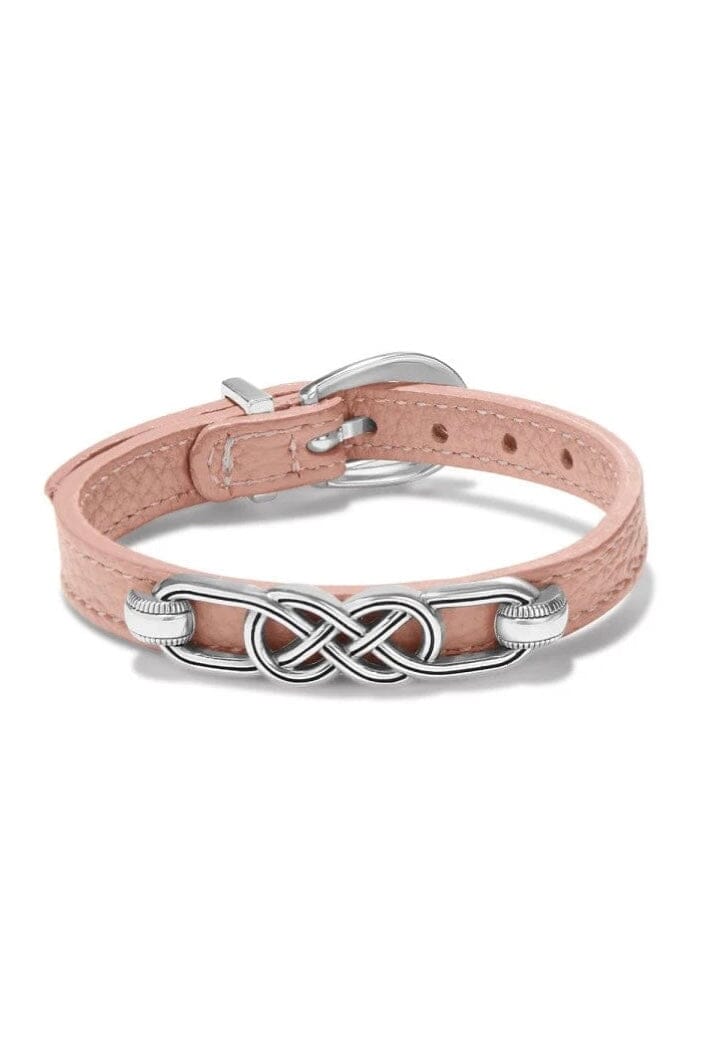 Interlok Braid Pink Sand Leather Bracelet BJEWELRY Brighton Collectables