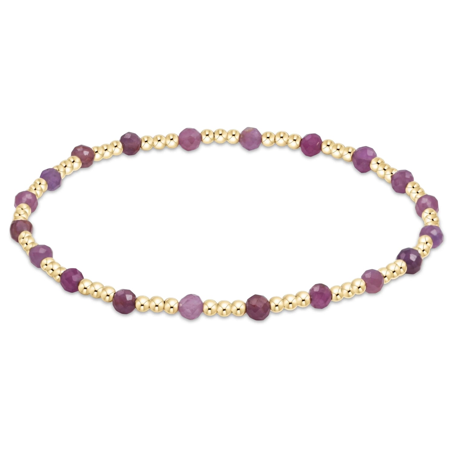 Enewton e girl Gemstone Gold Sincerity Pattern 3mm Bead Bracelet-Ruby GIFT/OTHER ENEWTON 
