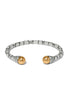 Pebble Link Two Tone Open Flex Cuff Bracelet BJEWELRY Brighton Collectables 