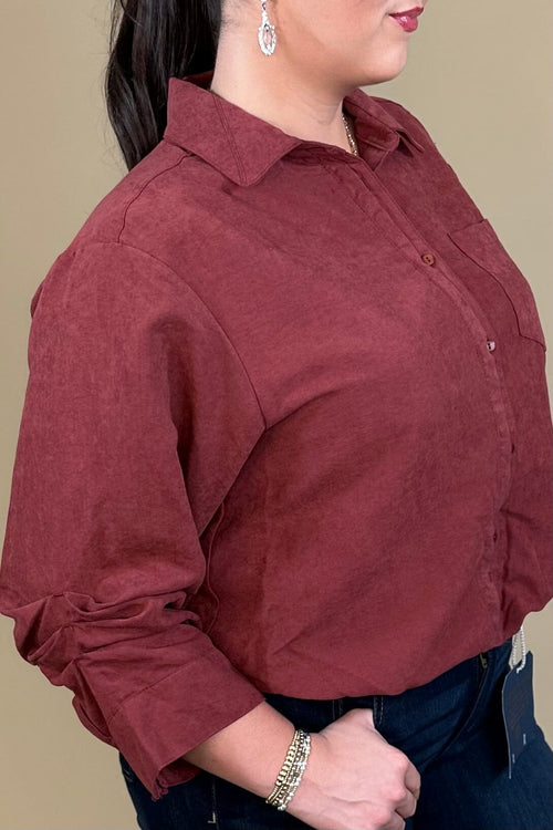 3/4 Sleeve Bubble Hem Woven Shirt MISSY TOP SPECIAL:~~Unassigned~~ DEMOCRACY 
