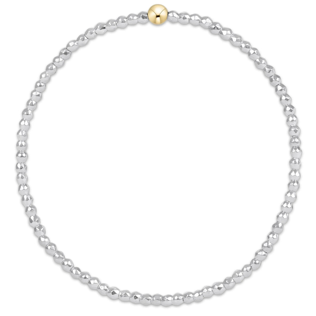 Enewton Bright Silver Faceted Hematite 2mm Bead Bracelet JEWELRY ENEWTON 