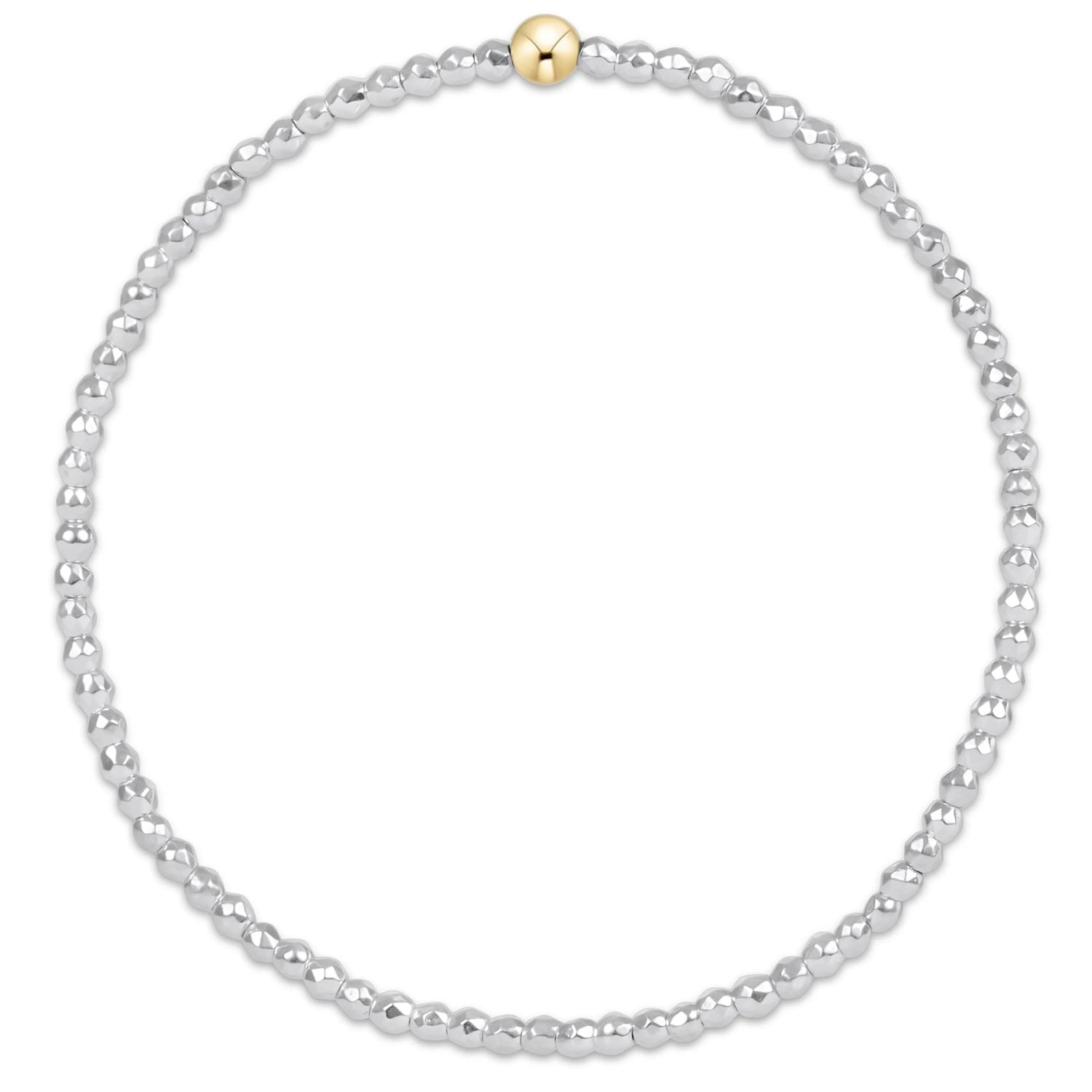 Enewton Bright Silver Faceted Hematite 2mm Bead Bracelet JEWELRY ENEWTON 