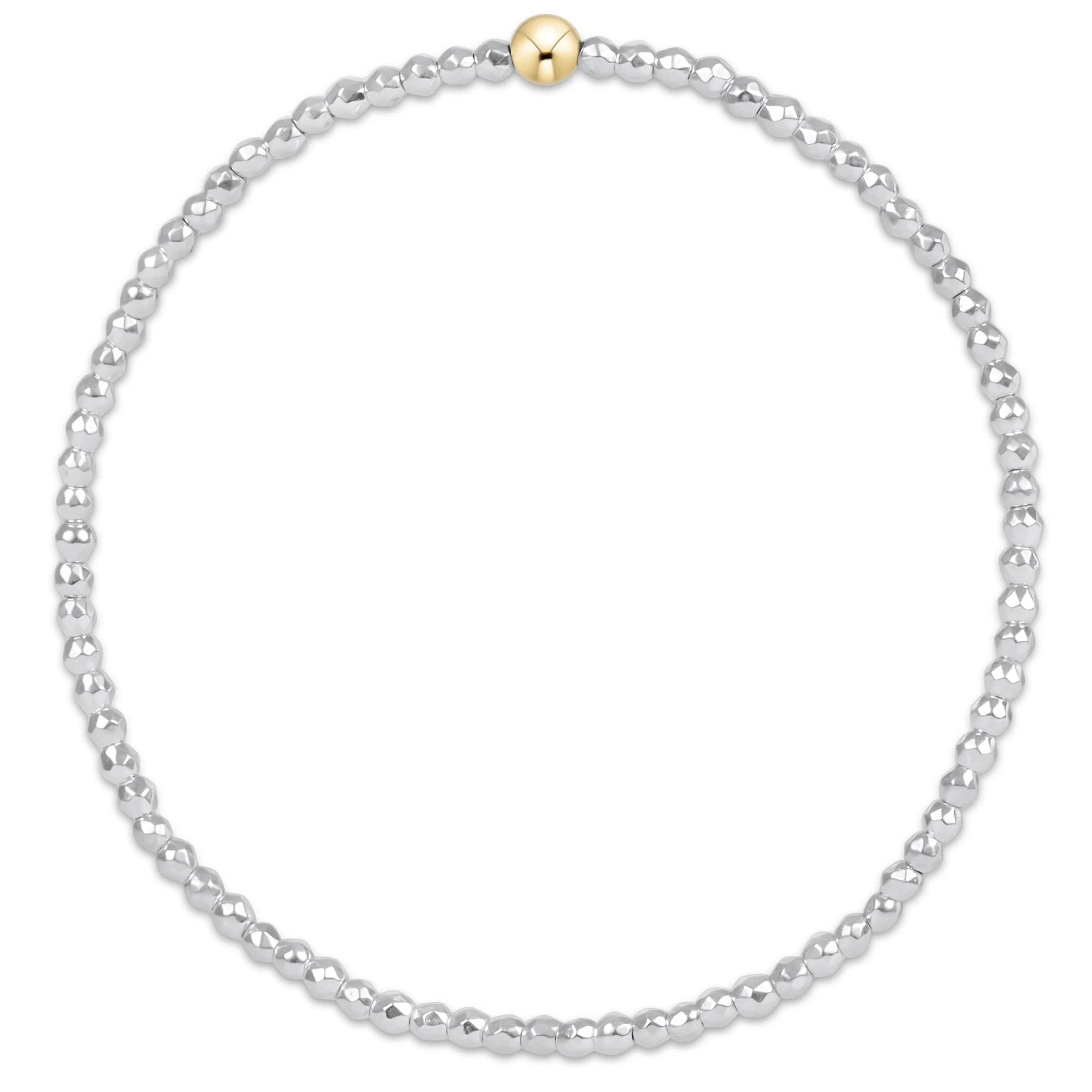 Enewton Bright Silver Faceted Hematite 2mm Bead Bracelet JEWELRY ENEWTON 