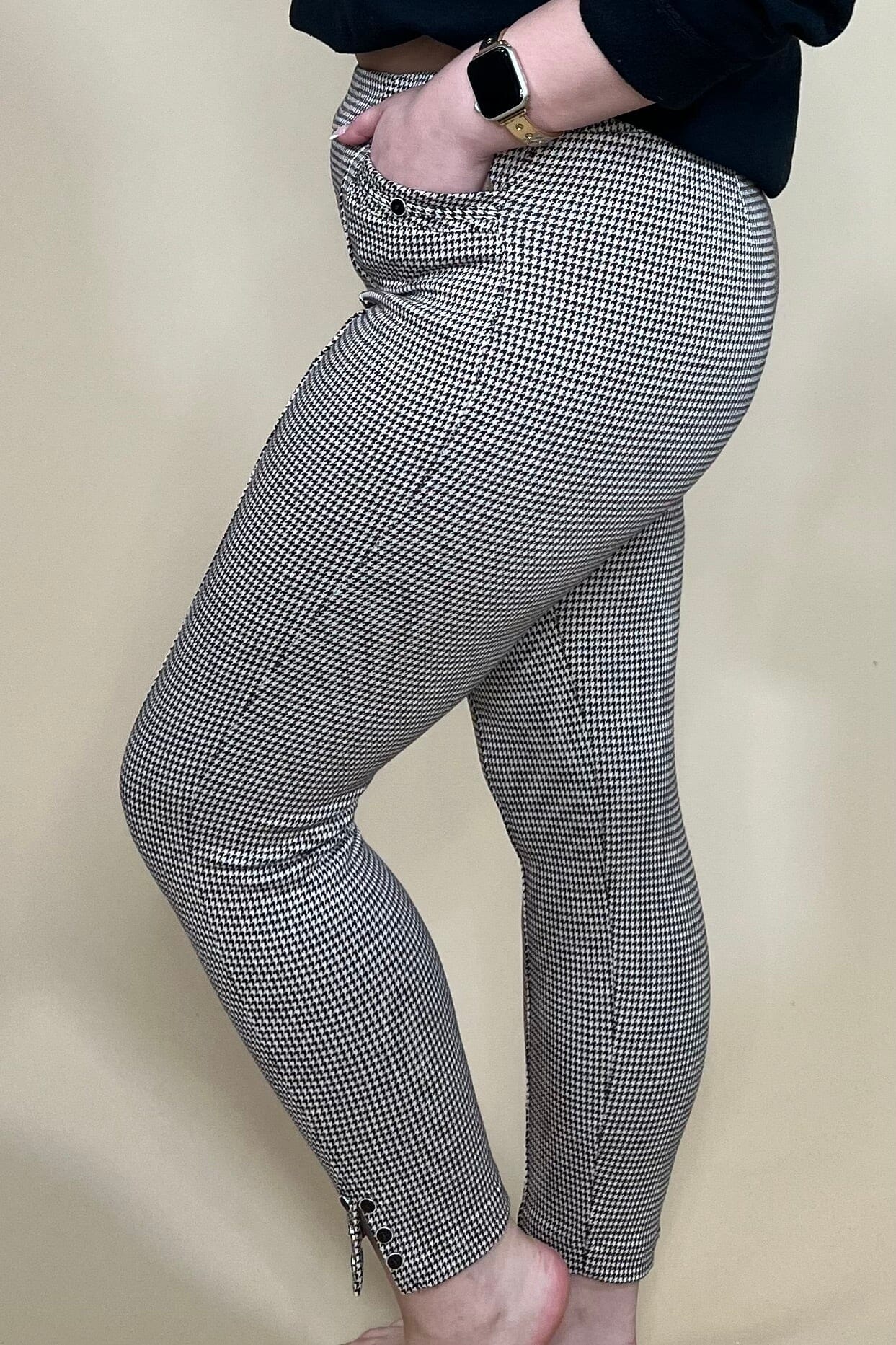 Harringbone Printed Pull On Pant w/Pockets BOTTOMS SOUTHERN LADY 