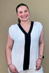 Sleeveless Top w/Bold Stripe MISSY TOP SPECIAL ZAC & RACHEL 