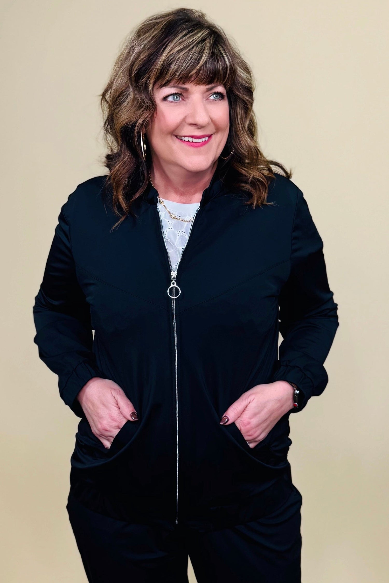 Long Sleeve Jacket w/Zipper JACKET SOUTHERN LADY 