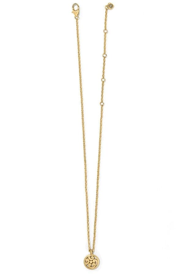 Contempo Gold Medallion Petite Necklace BJEWELRY Brighton Collectables 