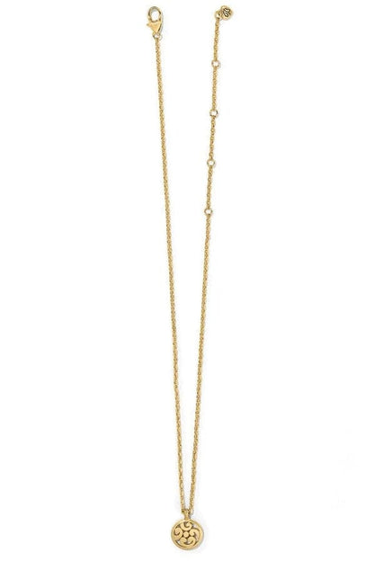 Contempo Gold Medallion Petite Necklace BJEWELRY Brighton Collectables 