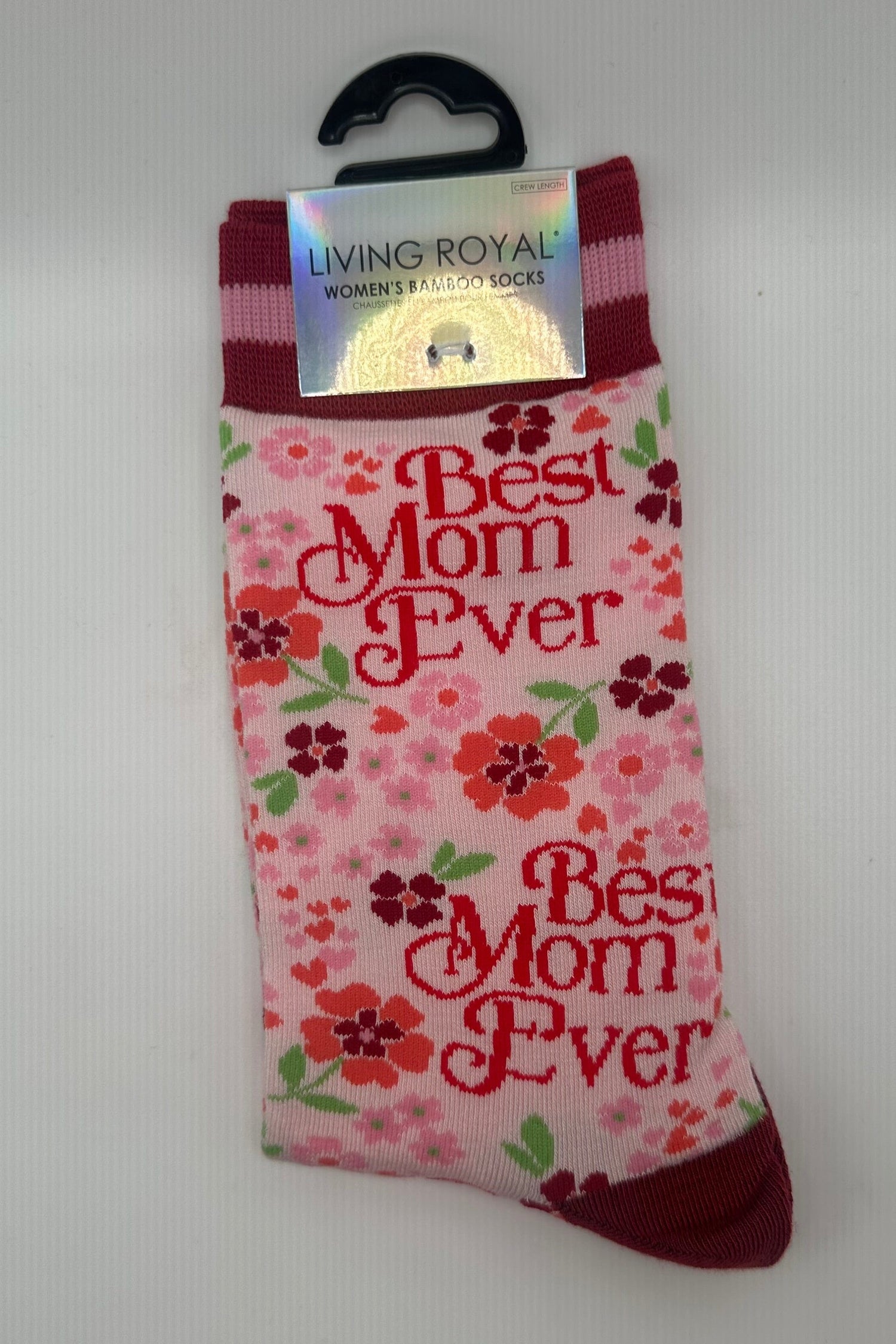 Best Mom Womens Bamboo Crew Socks GIFT/OTHER LIVINGROYAL 