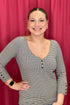 3/4 Button Sleeve Henley Knit Top MISSY BASIC KNIT LIVERPOOL 