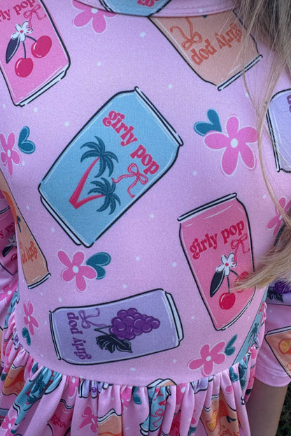 Girly Pop 3/4 Sleeve Pocket Twirl Dress GIFT/OTHER MILA &amp; ROSE 