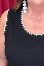 Sleeveless Top w/Crochet Trim MISSY TOP SPECIAL TRIBAL 