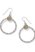 Mosaic Two Tone French Wire Hoop Earrings BJEWELRY Brighton Collectables 