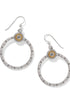Mosaic Two Tone French Wire Hoop Earrings BJEWELRY Brighton Collectables 
