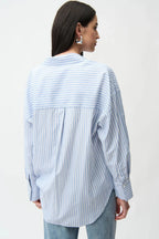 Long Sleeve Button Down Top w/Rhinestones MISSY TOP SPECIAL JOSEPH RIBKOFF 