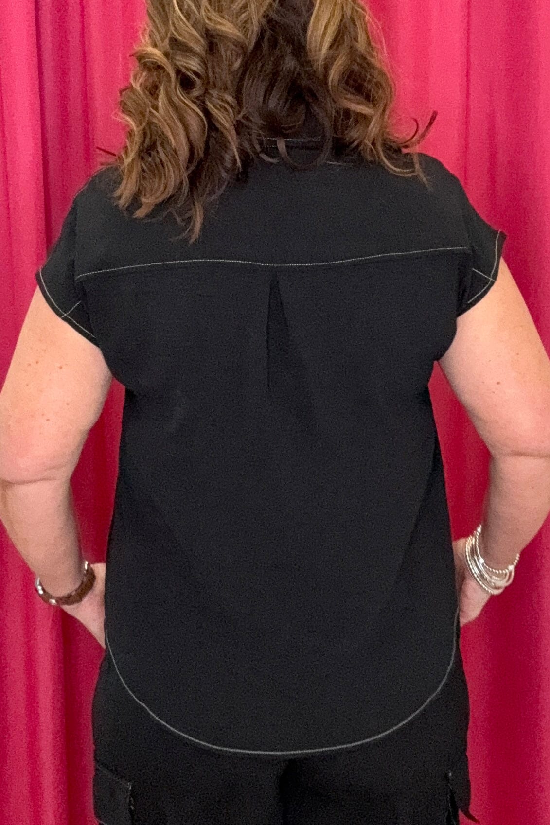 Sleeveless V-Neck Top w/Pockets MISSY TOP SPECIAL KEREN HART 