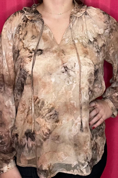 Long Sleeve Ruffle Neck w/Tie JR TOP DRESSY JODIFL 