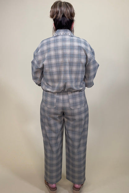 Bubble Hem Plaid Jacket OUTFIT COMPLETER LIVERPOOL 