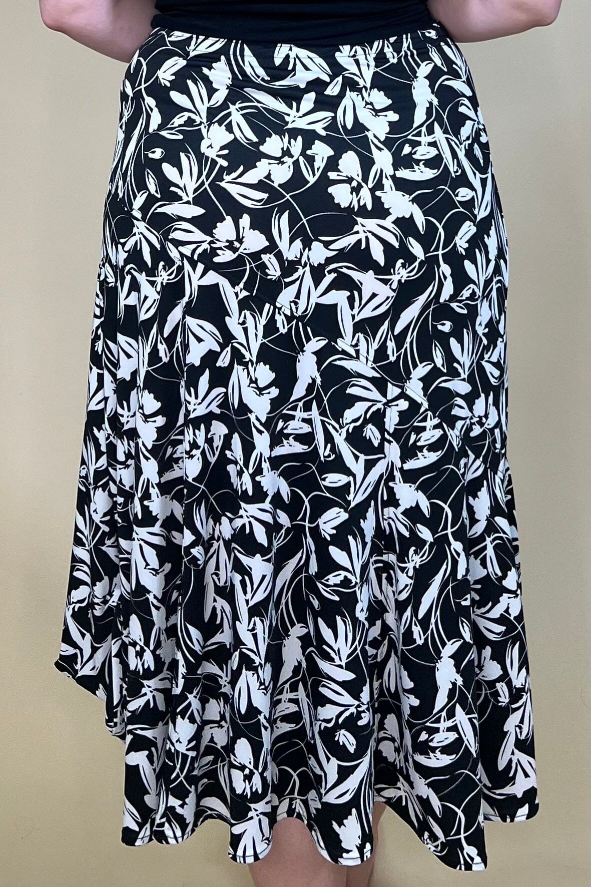 Printed Pull On Midi Skirt BOTTOMS SOUTHERN LADY 