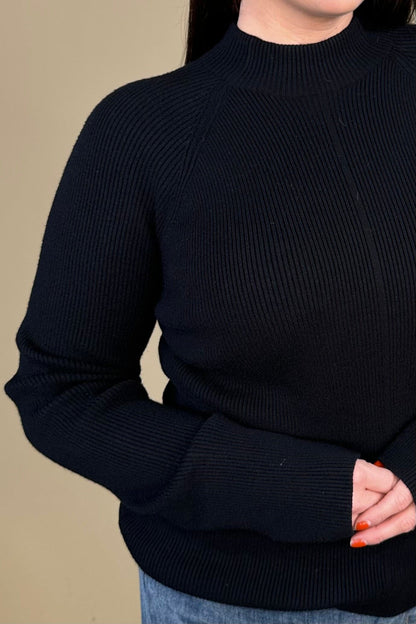 Long Sleeve Turtleneck Sweater - Black MISSY BASIC KNIT:~~Unassigned~~ LIVERPOOL 