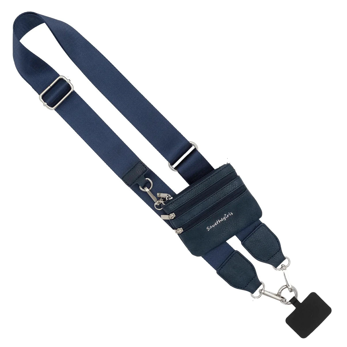 Clip &amp; Go with RFID Pouch GIFT CARD SAVE THE GIRLS NAVY 