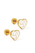 Volleyball Screwback Stud Earrings JEWELRY LINNY CO 